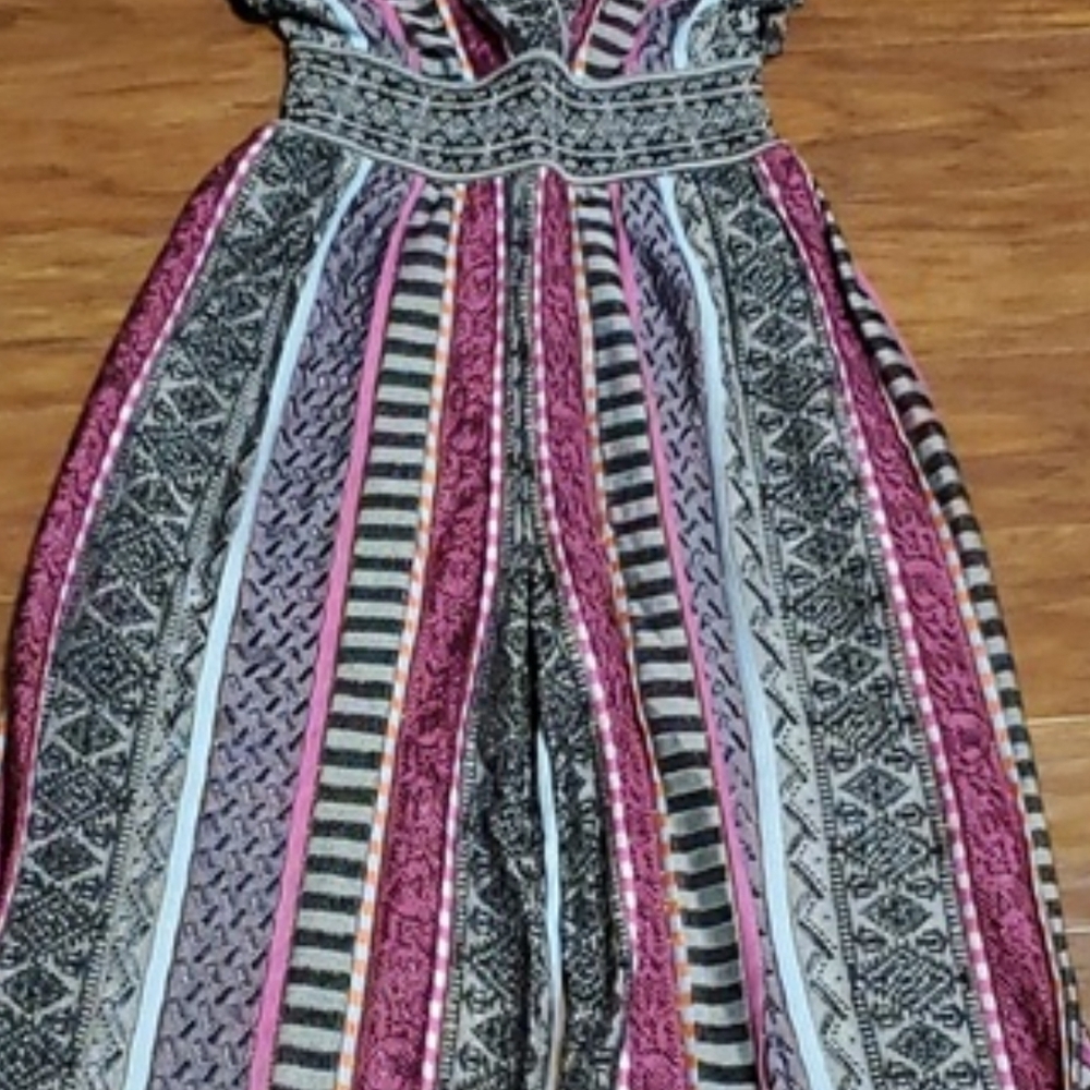 Striped Sexy Multicolor Jumpsuit - Picture 10 of 12